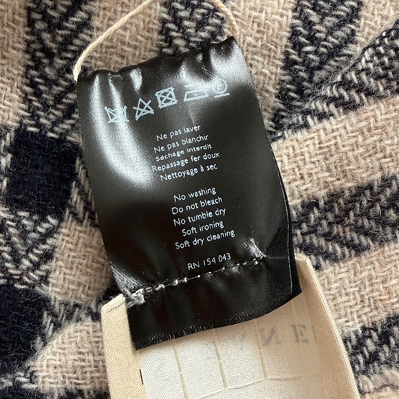 Sezane Echarpe Audrey Plaid Fringe Scarf - Picture 5 of 6